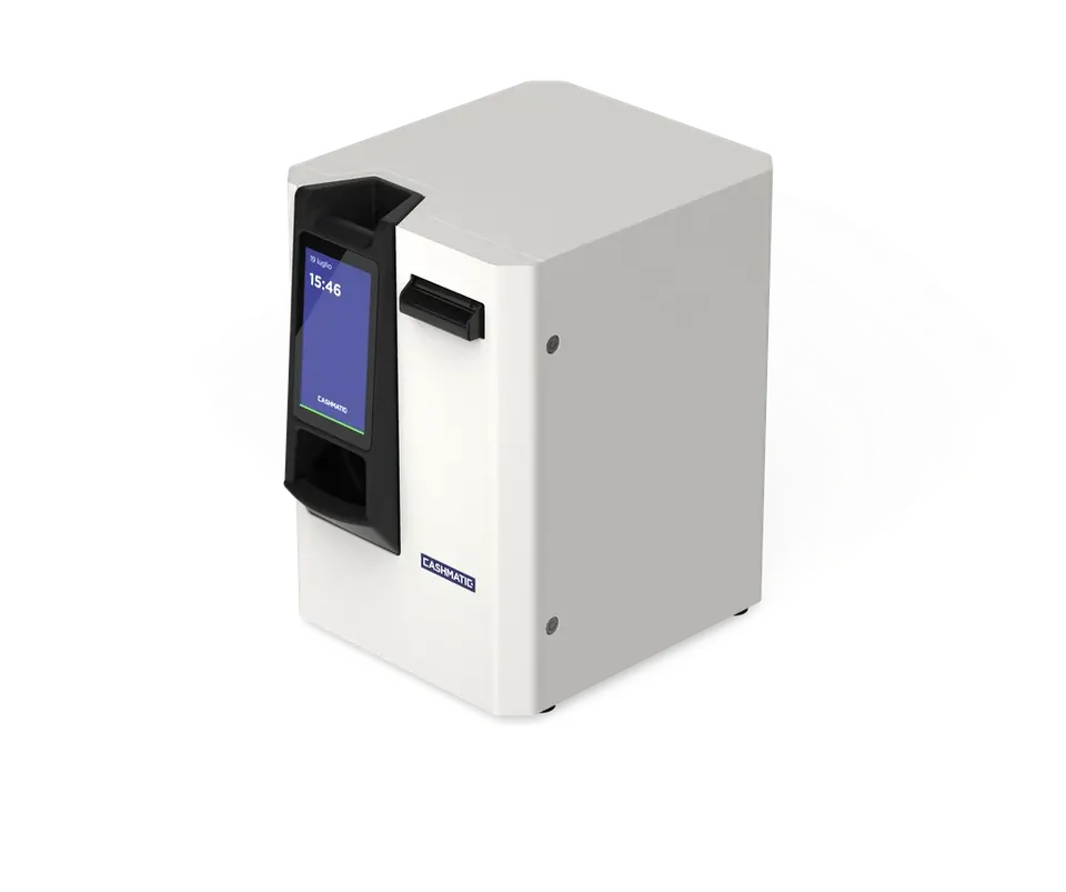 Monnayeur automatique Cashmatic SelfPay 460, vue de trois quarts